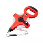 Open Reel Tape Measure, MAXOWER Fibreglass Surveyors Meter Tape