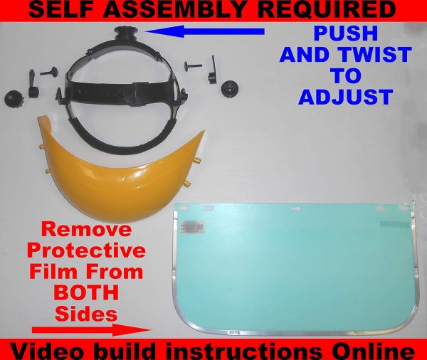 ESENO Industrial Clear Wide Visor Safety Face Shield