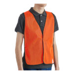 Lavex 25" x 18" Orange High Visibility General Purpose Safety Vest with Hook & Loop Closure